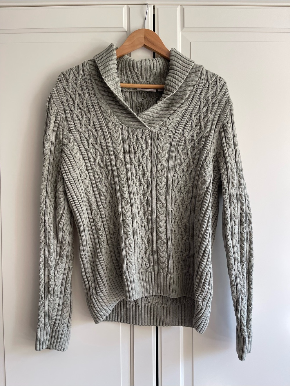 croft & barrow Light Green Cable Knit Sweater